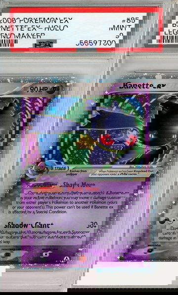 2006 POKEMON EX LEGEND MAKER BANETTE EX-HOLO #85 PSA 9 MINT