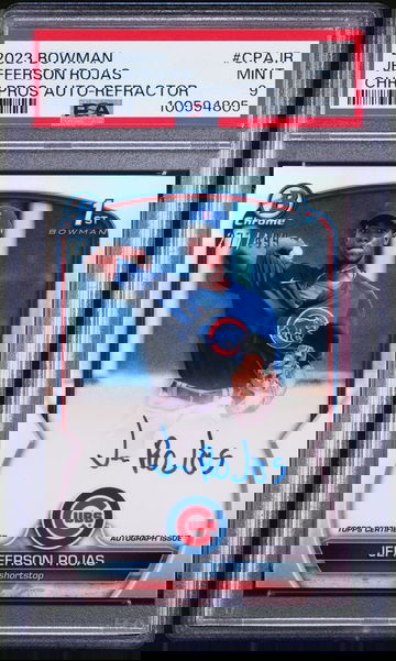 2023 Bowman Chrome Jefferson Rojas Auto Refractor /499 PSA 9
