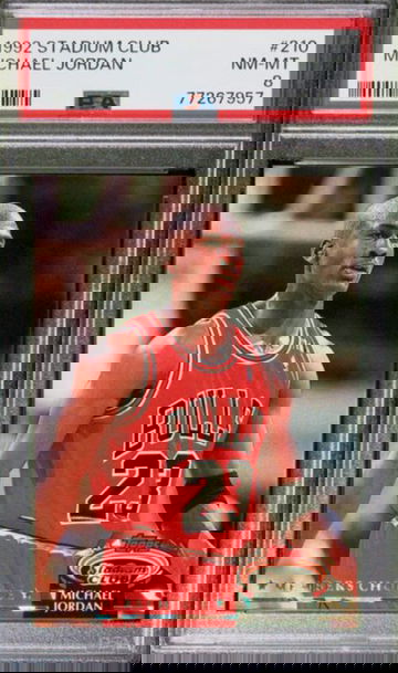 1992 Stadium Club Michael Jordan Members Only PSA 8 #210