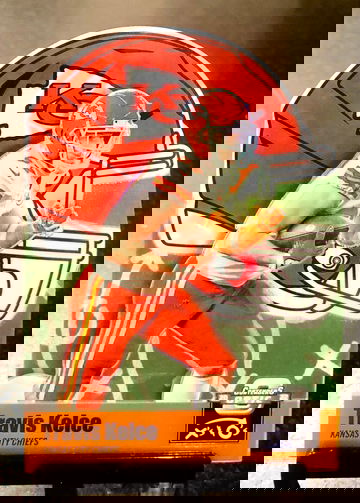 Travis Kelce /50 SP 2022 Panini Contenders Optic X's O's Orange 