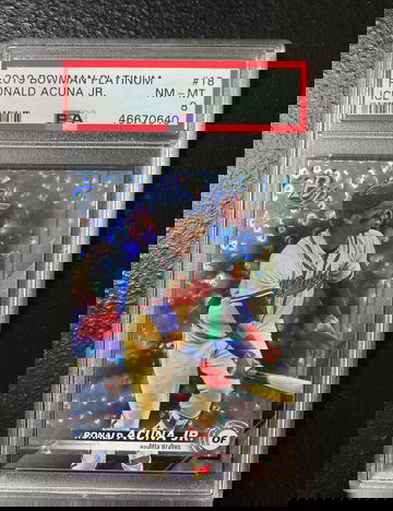 2019 Bowman Platinum Ronald Acuna JR Ice PSA 8