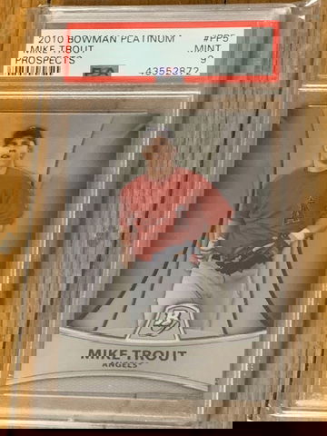 Mike Trout Bowman Platinum Prospects Rookie PSA9