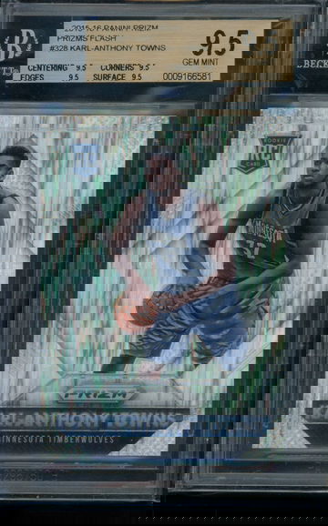 2015-16 Karl Anthony Towns Flash Prizm RC BGS 9.5 GEM MINT!