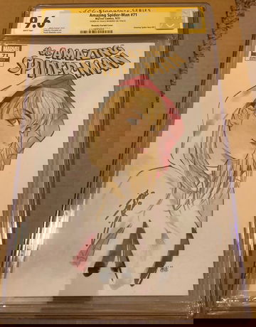 Peach Momoko signed Amazing Spider-Man #71 Spider-Gwen variant cover (CGC 9.6)