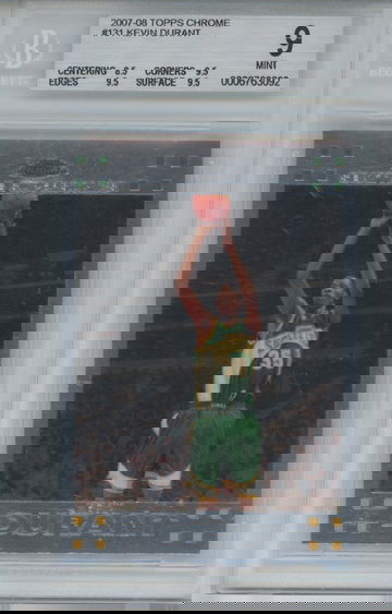 Kevin Durant Topps chrome 2007-08 RC BGS 9