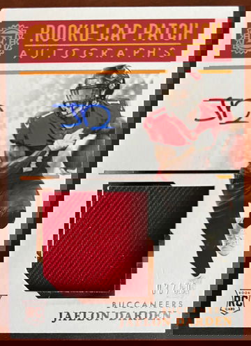 2021 Panini Encased Jaelon Darden #158 Rookie Cap Patch Autographs /50