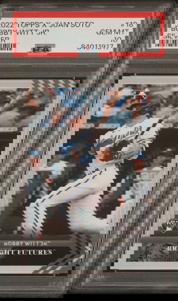 2022 Topps X Juan Soto Bobby Witt Jr. Silver /99 PSA 10