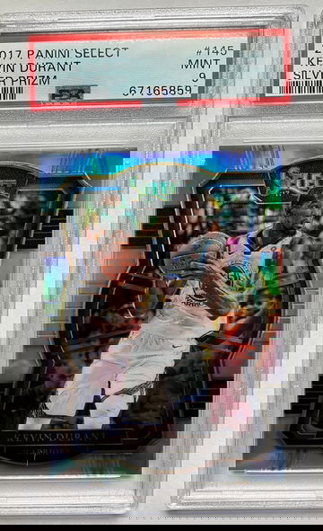 2017-18 Panini Select Kevin Durant Silver Prizm PSA 9 #145