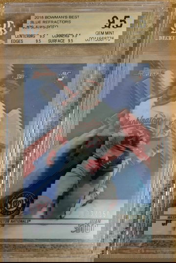 2018 Bowman’s Best Juan Soto RC Blue Refractor 129/150