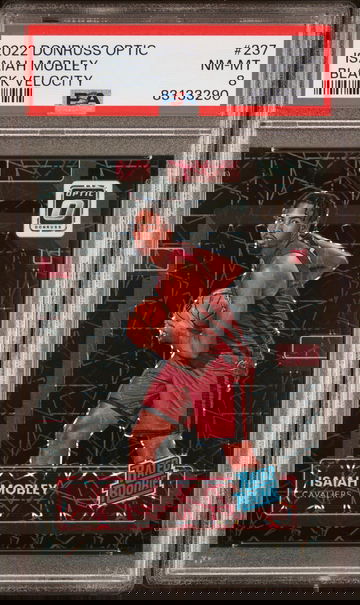 2022 Donruss Optic Black Velocity Isaiah Mobley #237 RC /39 PSA 8