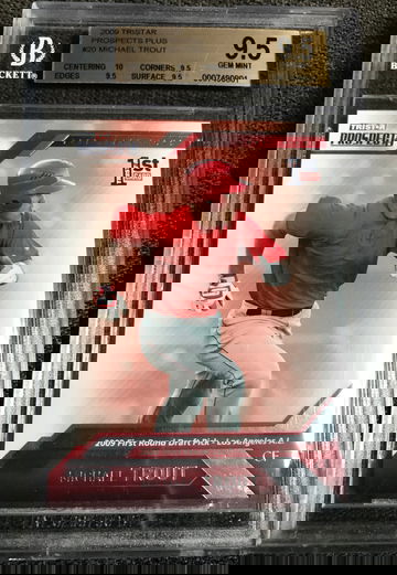 2009 TRISTAR PROSPECTS PLUS #20 MIKE TROUT ROOKIE RC BGS 9.5 TRUE GEM PLUS