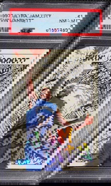 1997 Ultra Jam City #1 Kevin Garnett PSA 8 NM-MINT Minnesota Timberwolves HOF