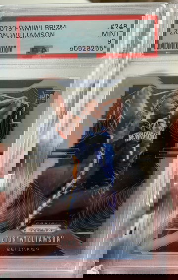 2019-20 Panini Prizm Rookie RC #248 Zion Williamson | PSA 9 Mint | New Orleans Pelicans