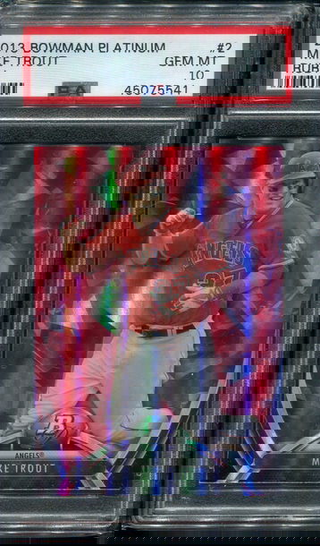 2013 Bowman Platinum #2 Mike Trout Ruby PSA 10 GEM MINT