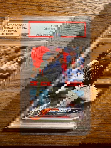 2018 Topps Ronald Acuna Jr. Bat Down RC PSA 10
