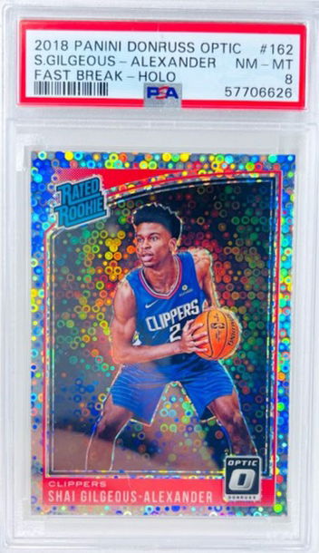 2018 Optic Shai Gilgeous Alexander Fast Break Holo PSA 8