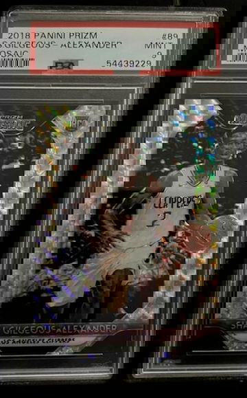 2018 Panini Prizm Mosaic RC Shai Gilgeous Alexander PSA 9 Mint