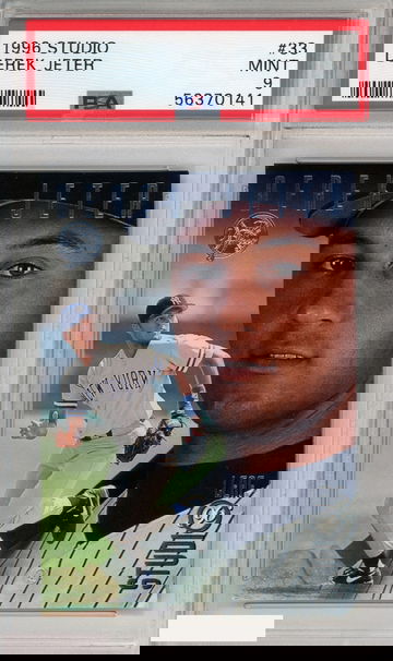 1996 STUDIO DEREK JETER #33 NEW YORK YANKEES HOF PSA 9 MINT