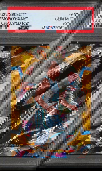 2022 Select Gold Cracked Ice Desmond Bane #63 /10 PSA 10