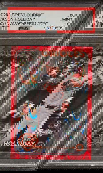 2024 Topps Chrome Red Raywave Refractor Jackson Holliday #88 PSA 9