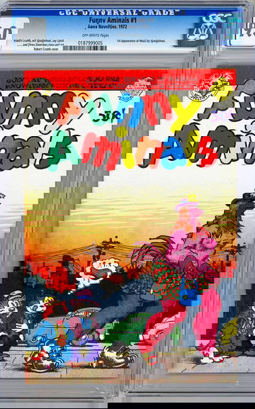 FUNNY AMINALS #1 CGC 9.0 RARE HTF *ROBERT CRUMB CVR & ART* FIRST MAUS APEX 1972