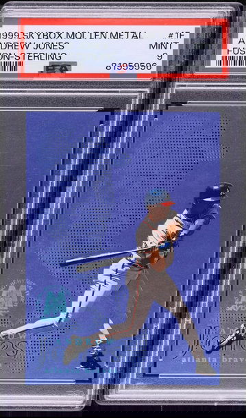 1999 Skybox Molten Metal Fusion #1F Sterling Andrew Jones SP /500 PSA 9 (pop 1) fanatics vault