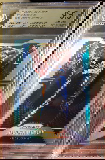 2019-20 Prizm Zion Williamson Silver BGS 9.5 True Gem