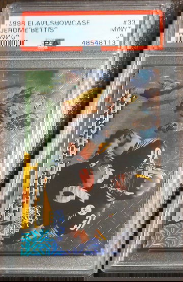 1998 Flair Showcase, #/500, Row 0, #33, Jerome Bettis, PSA 9