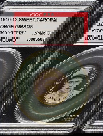 1910-12 Sweet Caporal George Gibson Pittsburgh Pirates  PSA 8 NM/MT