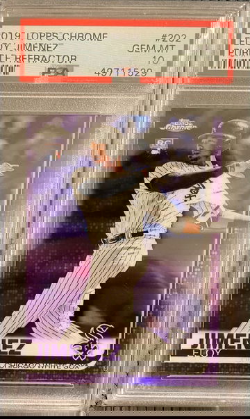 2019 Topps Chrome Eloy Jimenez #202 Purple Refractor /299 PSA 10 GEM MINT