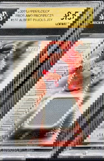 2001 Upper Deck #137 Albert Pujols RC Prospect Superstars Jerseys /500 BGS 9.5