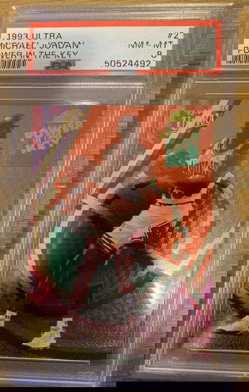 1993 Fleer Ultra Michael Jordan Power in the key PSA 8