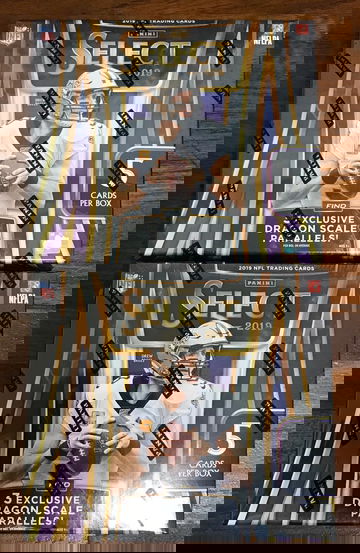 (2) 2019 Panini Select Football Tmall Sealed Boxes ( 3 Exclusive Dragon Scale /88 )