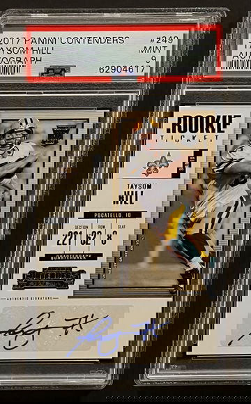 2017 Panini Contenders - TAYSOM HILL - Rookie Auto - PSA 9