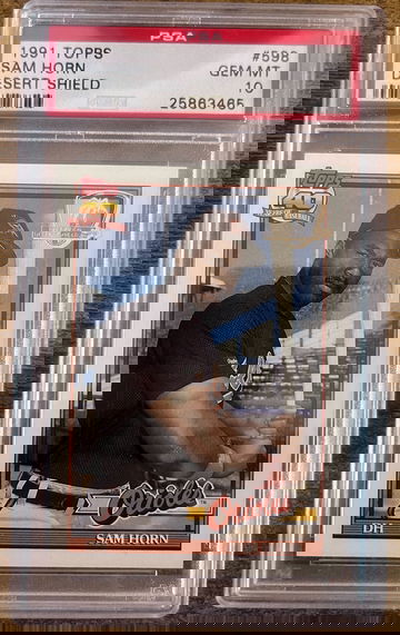 1991 Topps Desert Shield Sam Horn PSA 10