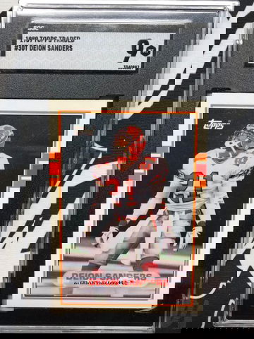 1989 Topps Traded Deion Sanders #30T Rookie SGC 9 Mint