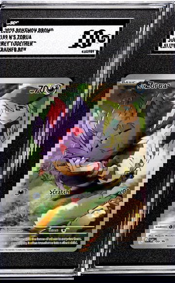 2025 Pokemon Promo #189 N's Zorua Journey Together Elite Trainer Box SGC 10