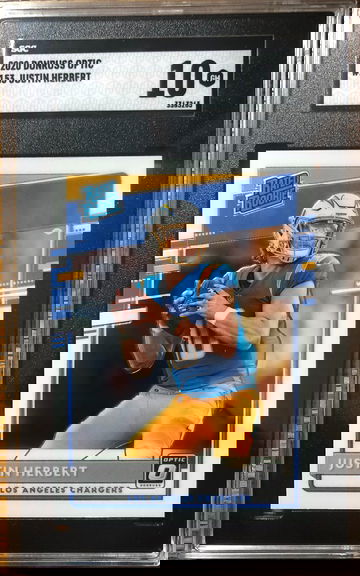 2020 Donruss Optic Justin Herbert Rated Rookie SGC 10