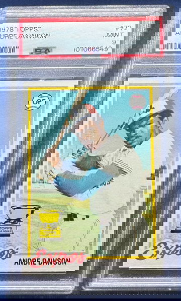 1978 Topps Baseball Andre Dawson #72 Montreal Expos PSA 9 MINT