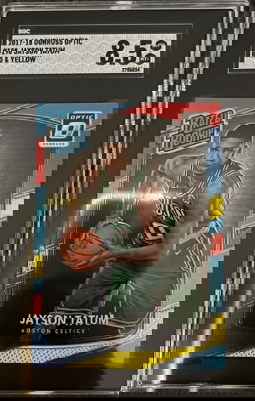 2017-18 Donruss Optic #198 Jayson Tatum Red & Yellow