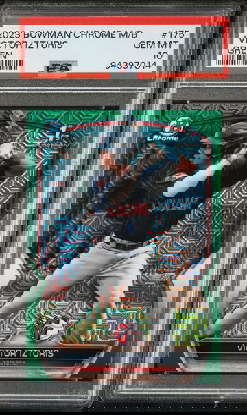 2023 Bowman Chrome Green Victor Izturis #175 /99 PSA 10