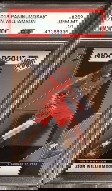 2019-20 Mosaic - ZION WILLIAMSON - NBA Debut - PSA 10