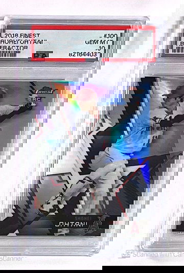 2018 Topps Finest Shohei Ohtani Refractor RC #100 PSA 10 Gem Mint