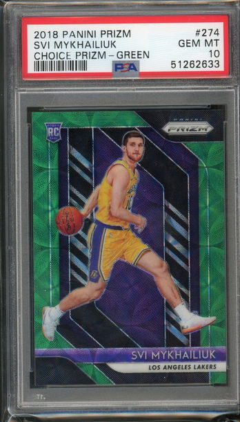2018 Prizm Choice Green Svi Mykhailuk PSA 10 