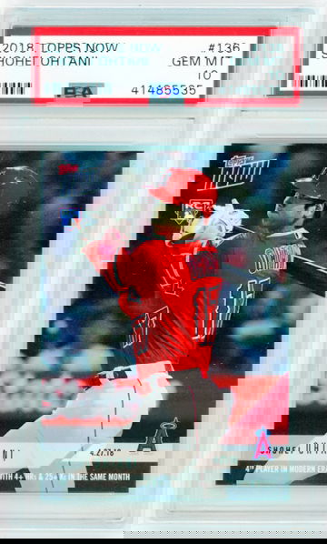 2018 Topps Now #136 Shohei Ohtani PSA 10 GEM MINT!