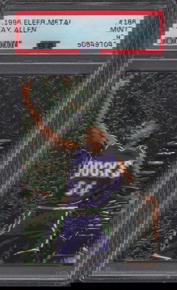 1996 Fleer Metal Ray Allen RC PSA 9 Mint