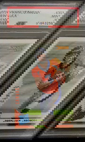 2019 donruss drew lock canvas psa 9