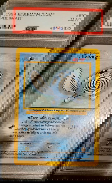Poliwag Base Set PSA 9