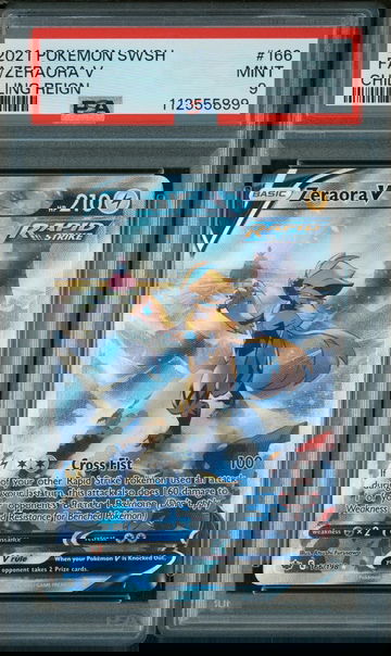 2021 Pokemon Sword and Shield Chilling Reign Zeraora V #166 PSA 9