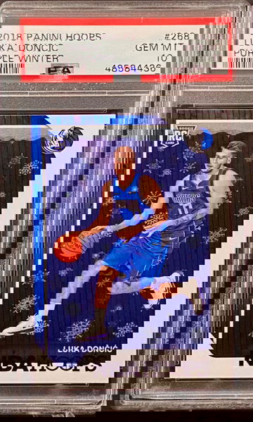 2018 Luka Doncic Rookie Card PSA 10. NBA Hoops Purple Winter. Pop 11! 